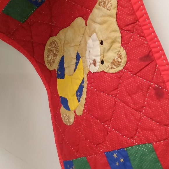 Vintage Set , 4 Teddybear Table Placemats Handmade Patch Quilt Topping 18"x13" - Picture 5 of 7